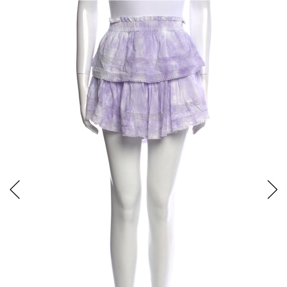 LoveShackFancy Lavender Mini Skirt EXCELLENT CONDITION